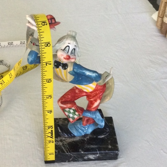 Whimsical Clown Sculpture in Red, Blue, and  Yellow. * - Picture 6 of 8